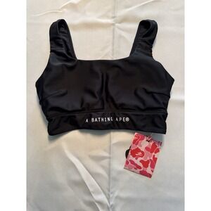 A BATHNIG APE Ladies'‎ A BATHING APE SPORT BRA 1J80283002 Black Sz M